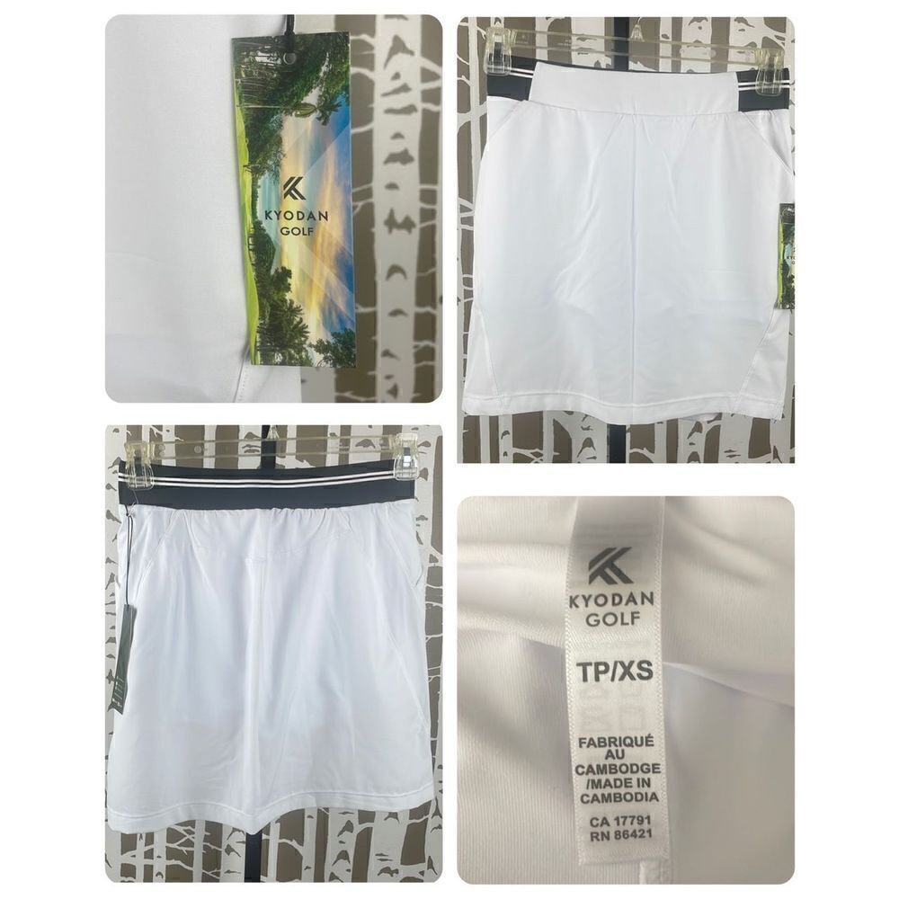 Kyodan Golf White & Black Golf Skort sz XS